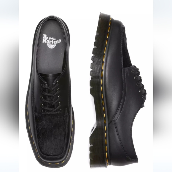 Dr. MARTENS 5-EYE BEX SQUARE TOE HAIR-ON & LEATHER SHOES SIZE 6 - Picture 7 of 13